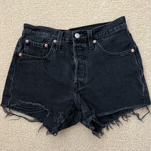 Levi’s 501 Black Wash Denim Shorts